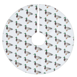 Stockente Cartoon-Illustration  Polyester Weihnachtsbaumdecke