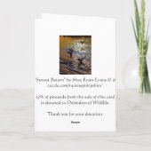 STOCKENTE DUCKT Landungs-Reisend-Foto-Gruß-Karte Karte (Rückseite)