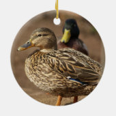 Stockente duckt Verzierung Keramik Ornament (Hinten)