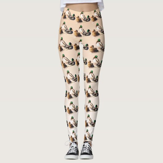 Stockente duckt Vogel-Tier-Leggings Leggings (Vorderseite)