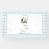 Stockente Lucky Duck 1. Geburtstag Banner (Horizontal)