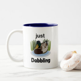 Stockente Planscht Nur Poolparty Zweifarbige Tasse