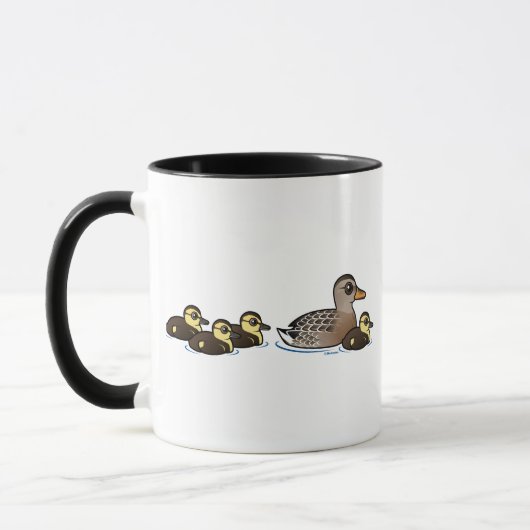 Stockente u. vier Entlein Tasse (Links)