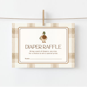 Stockenten-Baby-Party-Windel-Raffle Begleitkarte