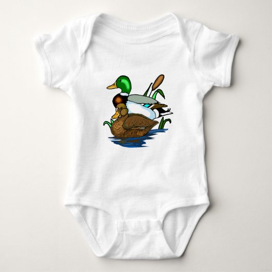 Stockenten Baby Strampler (Vorderseite)