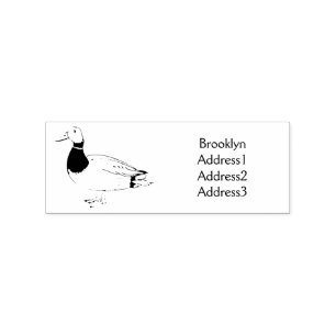 Stockenten-Comic-Illustration Gummistempel