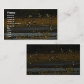 Stockenten, die vom Wasser steigen Visitenkarte (Vorne/Hinten)