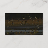 Stockenten, die vom Wasser steigen Visitenkarte (Rückseite)