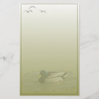 Stockenten-Drake-Gewohnheits-Briefpapier Briefpapier