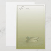 Stockenten-Drake-Gewohnheits-Briefpapier Briefpapier (Vorne/Hinten)