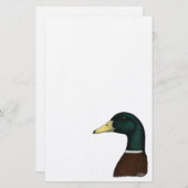 Stockenten-Drake-Kopf Briefpapier (Vorne/Hinten)