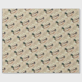 Stockenten-Enten-Foto Geschenkpapier (Flach)