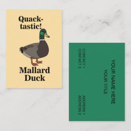 Stockenten-Enten-Quak-Tastische Ente Visitenkarte
