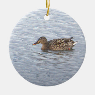 Stockenten-Foto-Ornament  Keramik Ornament