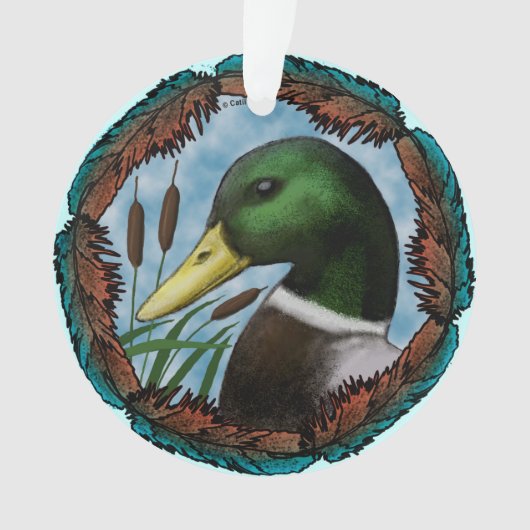 Stockenten-Kopf Ornament (Vorderseite)