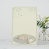 Stockenten-Paar-Gewohnheits-Briefpapier Briefpapier (Stehend Vorderseite)