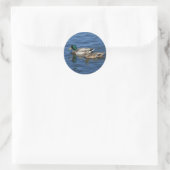 Stockenten Runder Aufkleber (Tasche)
