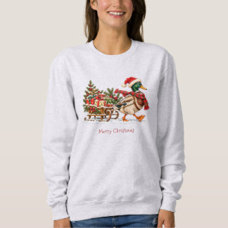 Stockenten-Schlitten-Pullover Sweatshirt