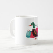 Stockenten-Witz lustiger Vogel Kaffeetasse (Vorderseite Links)