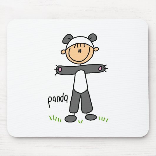 Stockfigur im Pandasuit-Mauspad Mousepad (Vorne)