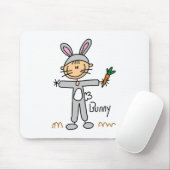 Stockfigur in Hasenanzug-Mauspad Mousepad (Mit Mouse)