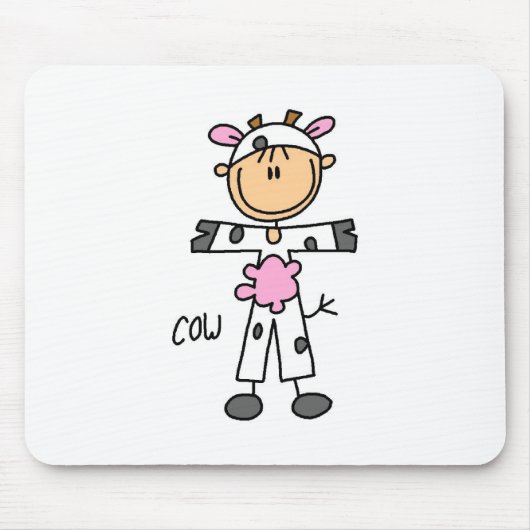 Stockfigur in Kuhkostüm-Mauspad Mousepad (Vorne)