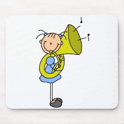 Stockfigur Tuba-Mauspad Mousepad (Vorne)