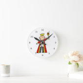 Stockfigurenkönig Runde Wanduhr (Zuhause)