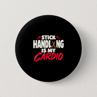 Stockhandling ist für Hockeyspieler Eishockey Button