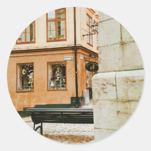 Stockholm Altstadt, Gamla Stan, Schweden Runder Aufkleber