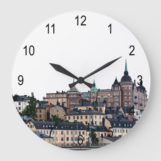 Stockholm-Ansicht Große Wanduhr (Vorderseite)