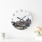 Stockholm-Ansicht Große Wanduhr (Zuhause)