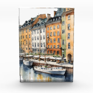 Stockholm Aquarellkunst Fotoblock