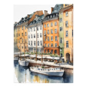 Stockholm Aquarellkunst Fotodruck (Vorne)