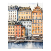 Stockholm Aquarellkunst Fotodruck (Vorne)