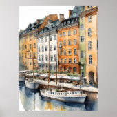 Stockholm Aquarellkunst Poster (Vorne)