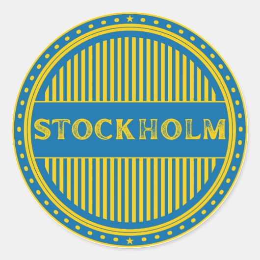 Stockholm City Pride Emblem – Swedish Identity Runder Aufkleber (Vorderseite)