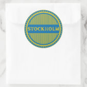 Stockholm City Pride Emblem – Swedish Identity Runder Aufkleber (Tasche)