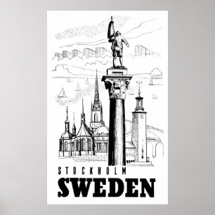 Stockholm, die Hauptstadt Schwedens Poster