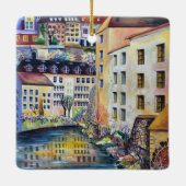 Stockholm Gamla Stan Alte Stadtmalerei Keramikornament (Rückseite)