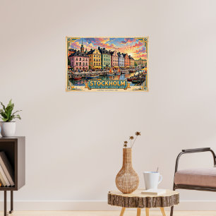Stockholm Gamla Stan Reiseposter Poster