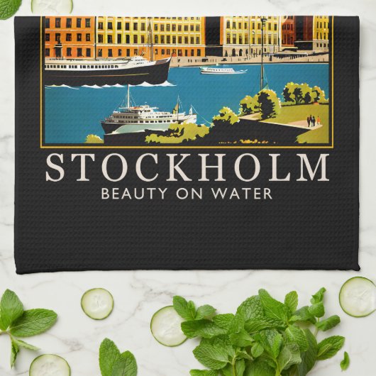 Stockholm Geschirrtuch (Gefaltet)