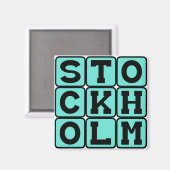 Stockholm, Hauptstadt Schweden Magnet (Vorderseite/Rückseite)
