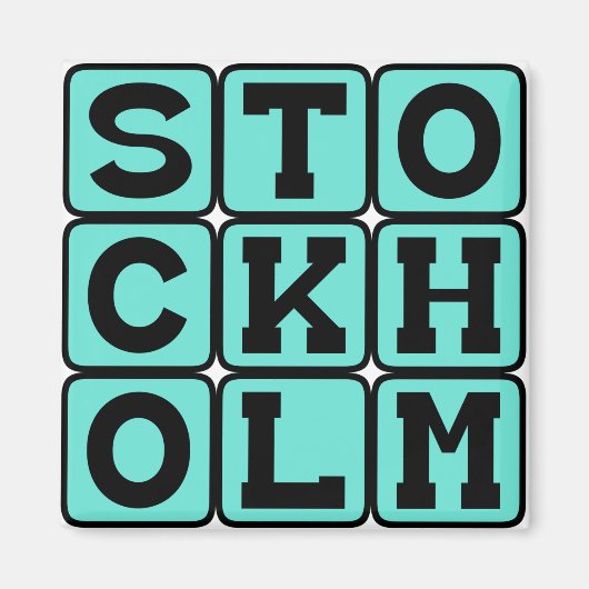 Stockholm, Hauptstadt Schweden Magnet (Vorne)