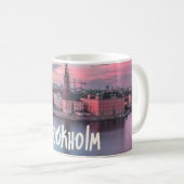 Stockholm Hauptstadt Schweden Night Skyline Kaffeetasse (VorderseiteRechts)