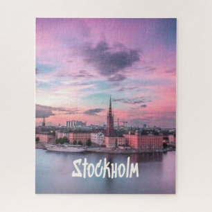 Stockholm Hauptstadt Schweden Night Skyline Puzzle