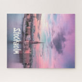 Stockholm Hauptstadt Schweden Night Skyline Puzzle (Horizontal)