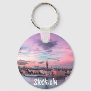 Stockholm Hauptstadt Schweden Night Skyline Schlüsselanhänger