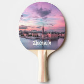 Stockholm Hauptstadt Schweden Night Skyline Tischtennis Schläger (Vorderseite)