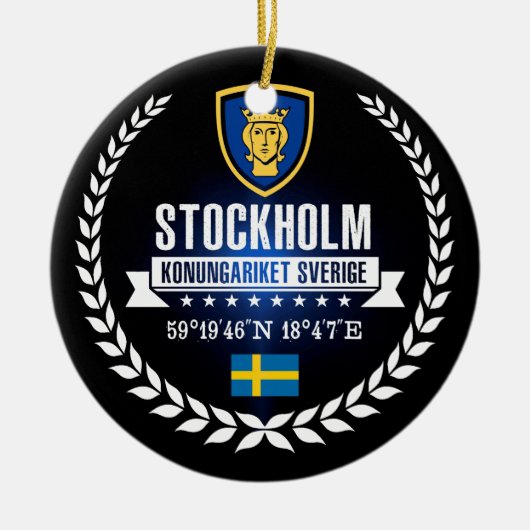 Stockholm Keramik Ornament (Vorne)
